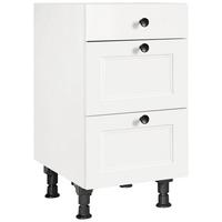Schubkastenunterschrank Cascada Weiß - Schwarz/Weiß, MODERN, Holzwerkstoff/Metall (45/87/56cm) - Nobilia