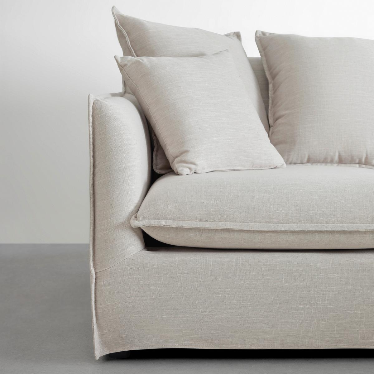 Sedežna Garnitura Elia - črna/naravne barve, Moderno, umetna masa/tekstil (265/84/158cm) - Bessagi Home