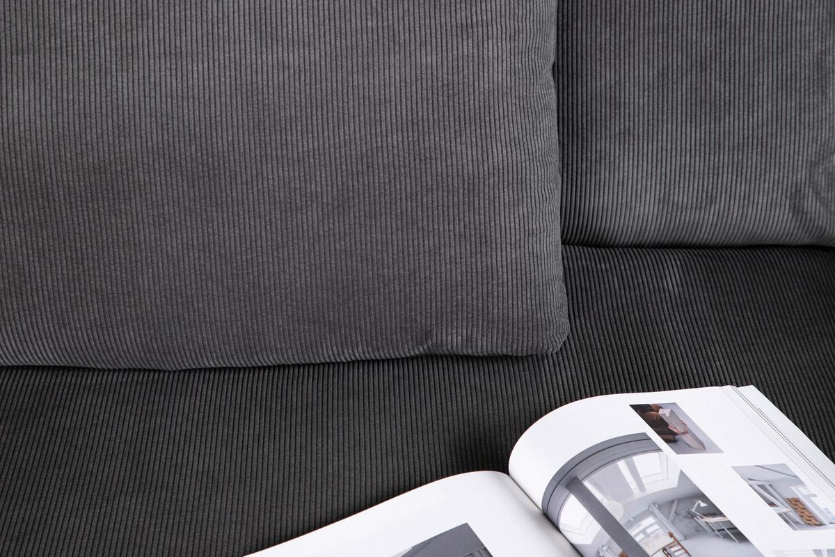 3-SITZER-SOFA DURHAM - Dunkelgrau, Design, Holz/Textil (270/82/105cm) - Livetastic