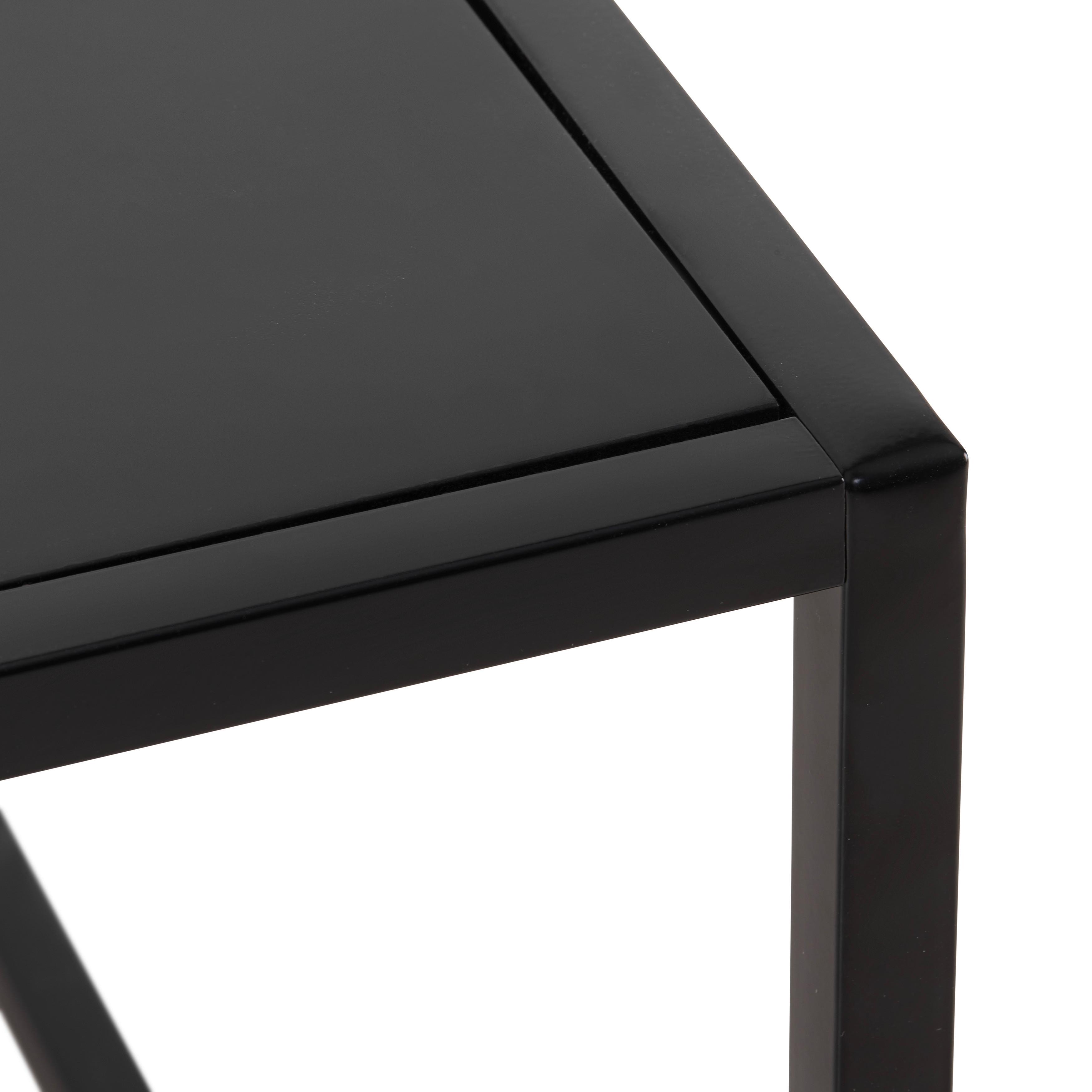 SOFFBORD KUBO -TOP- -BASED- - svart, Modern, metall/trämaterial (60/60cm) - Based