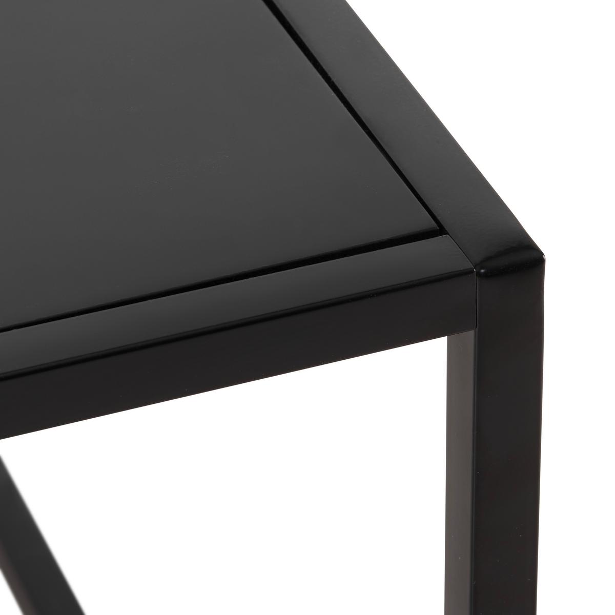 Dohányzóasztal Fekete Kubo - fekete, Modern, faalapú anyag/fém (60/60/38cm) - Mömax