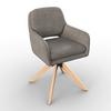 STOL MED ARMSTÖD ADRIEN - brun/naturfärgad, Modern, metall/trä (60/88/65cm) - Bessagi Home