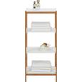 Badezimmerregal Mirella - Naturfarben/Weiß, KONVENTIONELL, Holz (40/95/30cm) - MÖMAX modern living