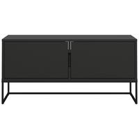 KOMODA NISKA LIPP - czarny, Design, materiał drewnopochodny/metal (118/57/43cm)