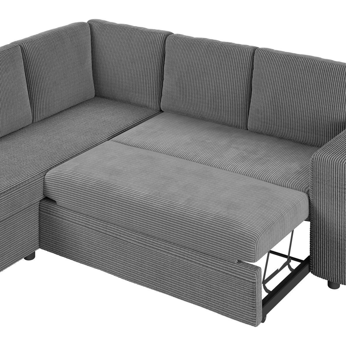 Colțar Toulouse - antracit, Trend, lemn/metal (206/224cm)