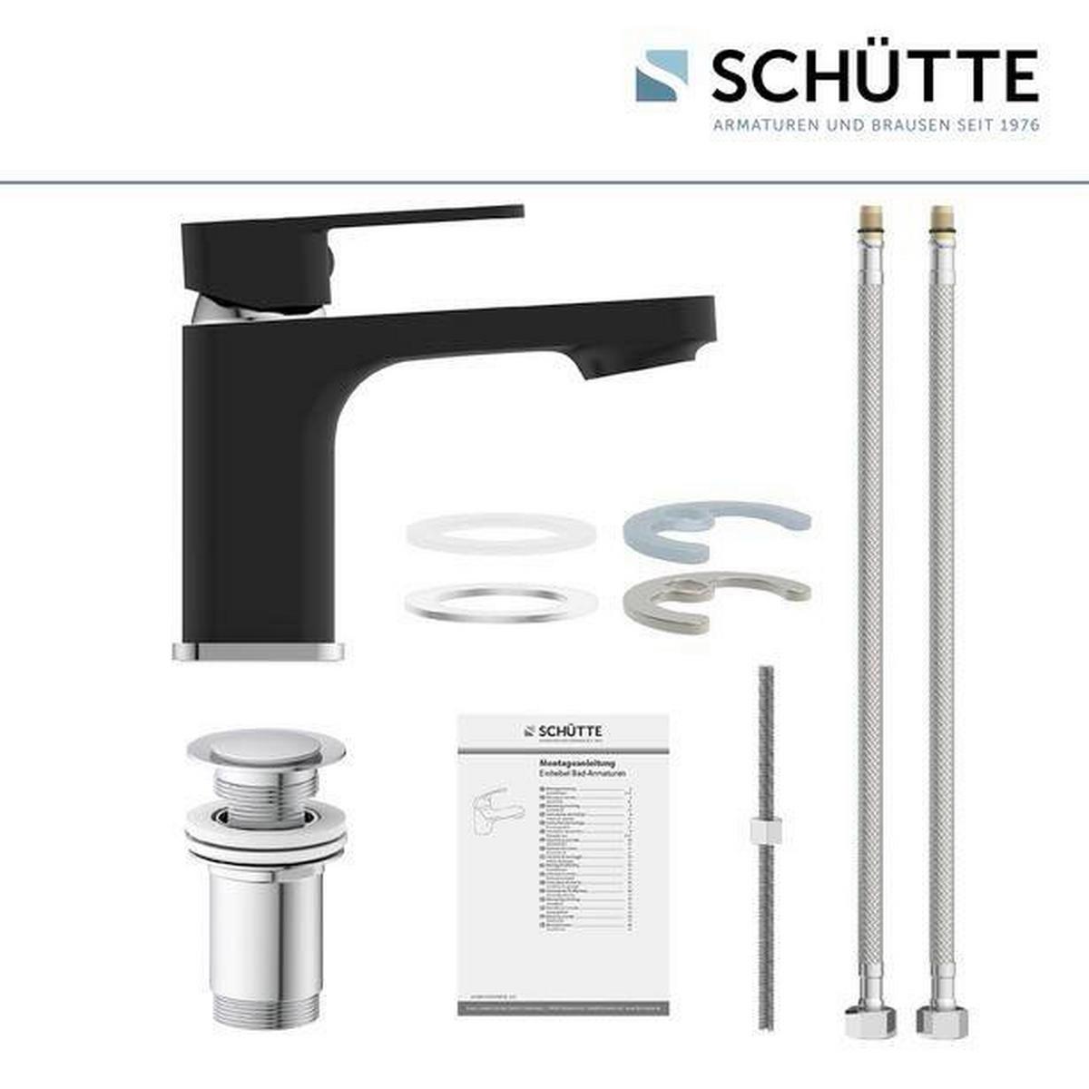 Baterie lavoar Madagaskar - culoare crom/negru, Basics, metal (5,5/16cm) - Schütte