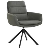 KRZESŁO Z PODŁOKIETNIKAMI EVEREST -EXKLUSIV- - zielony/czarny, Design, skóra/metal (62,5/89/66,5cm) - Dieter Knoll