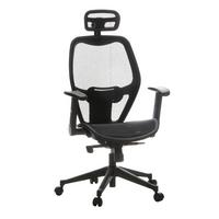 Pisarniški Stol Air-port, Črna - črna, Basics, umetna masa/tekstil (59/117/48cm) - MID.YOU