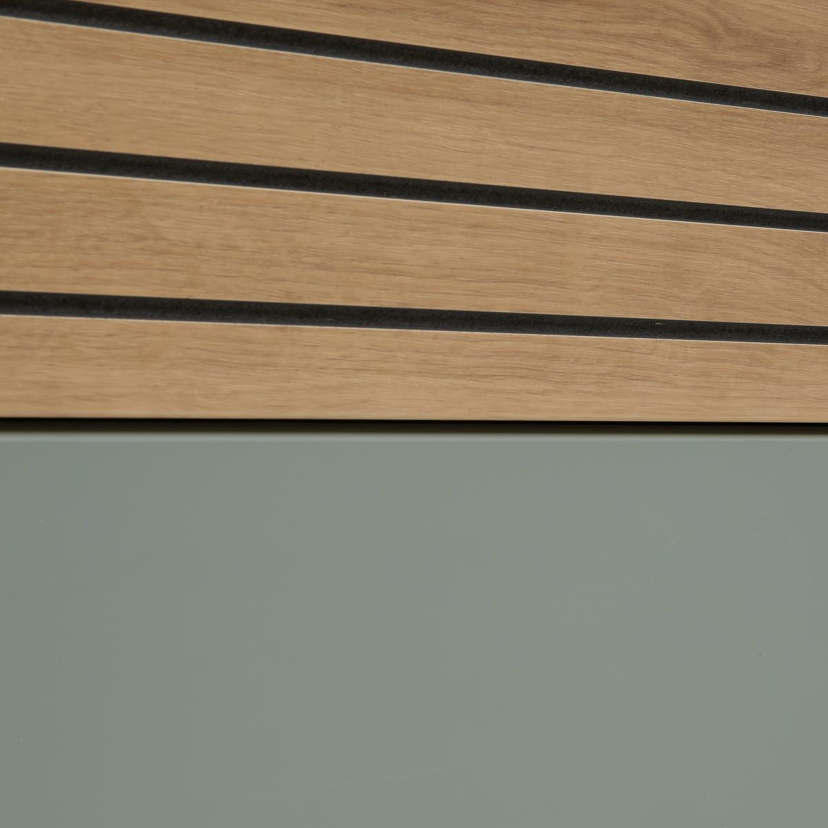 Lowboard Bahia-M Grün/Eiche Artisan - Schwarz/Eiche Artisan, MODERN, Holzwerkstoff/Metall (180/54/41cm) - Mömax