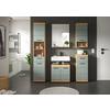 Badezimmer Scout 5-tlg. ca. 134 cm Salbeigrün - Salbeigrün/Eichefarben, MODERN, Glas/Holzwerkstoff (134cm) - MID.YOU