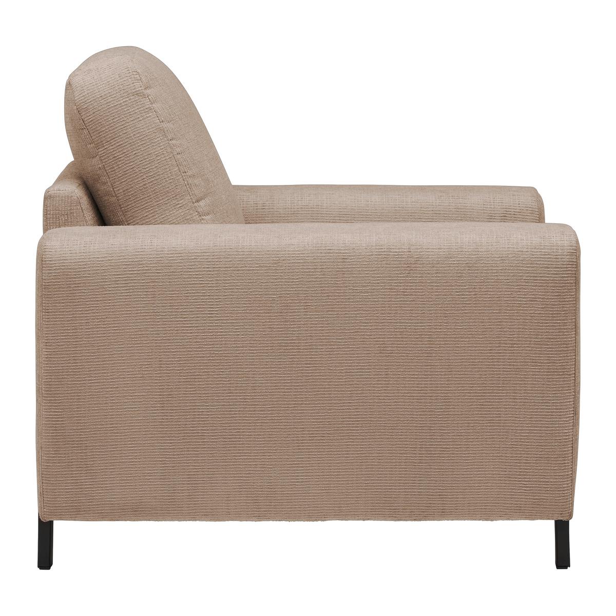 Sessel Piega Cappuccino - Schwarz/Cappuccino, MODERN, Textil/Metall (99/66-87/96cm) - Mömax