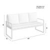 LOUNGEGRUPP ARIELLA - ljusgrå/akaciefärgad, Modern, metall/trä (160/88/65cm) - Bessagi Garden