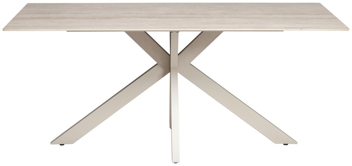 Jedilna Miza Logan, Bež, 180x90 - bež, Konvencionalno, kovina/keramika (180/90/76cm) - MID.YOU