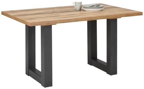 Esstisch in Schwarz/Eichefarben - Eichefarben/Schwarz, Modern, Holzwerkstoff (200/100/75cm) - Mömax