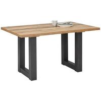 Esstisch in Schwarz/Eichefarben - Eichefarben/Schwarz, Modern, Holzwerkstoff (200/100/75cm) - Mömax
