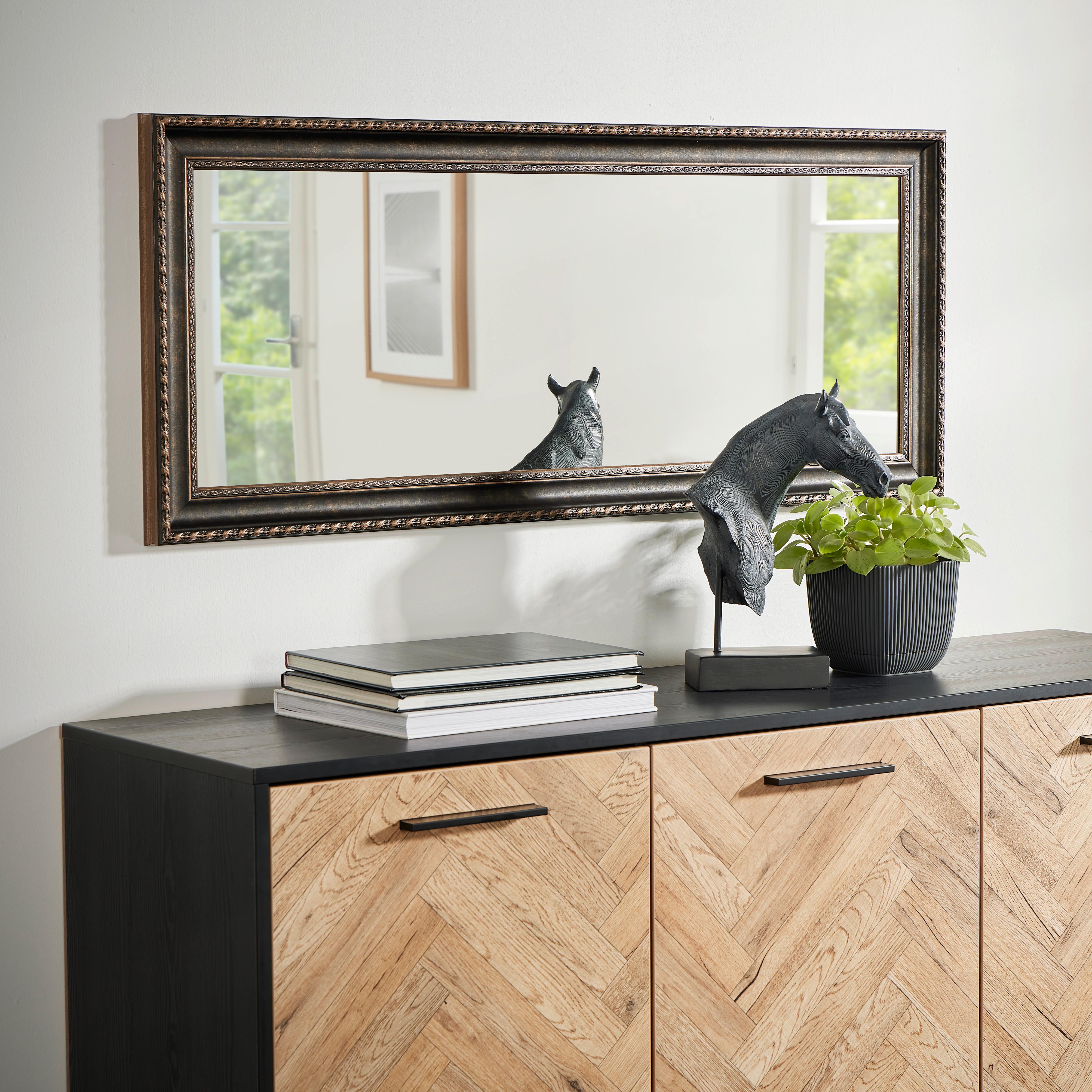 Ogledalo Karma Iv - tamno smeđa, Moderno, staklo/plastika (48/112cm) - Modern Living