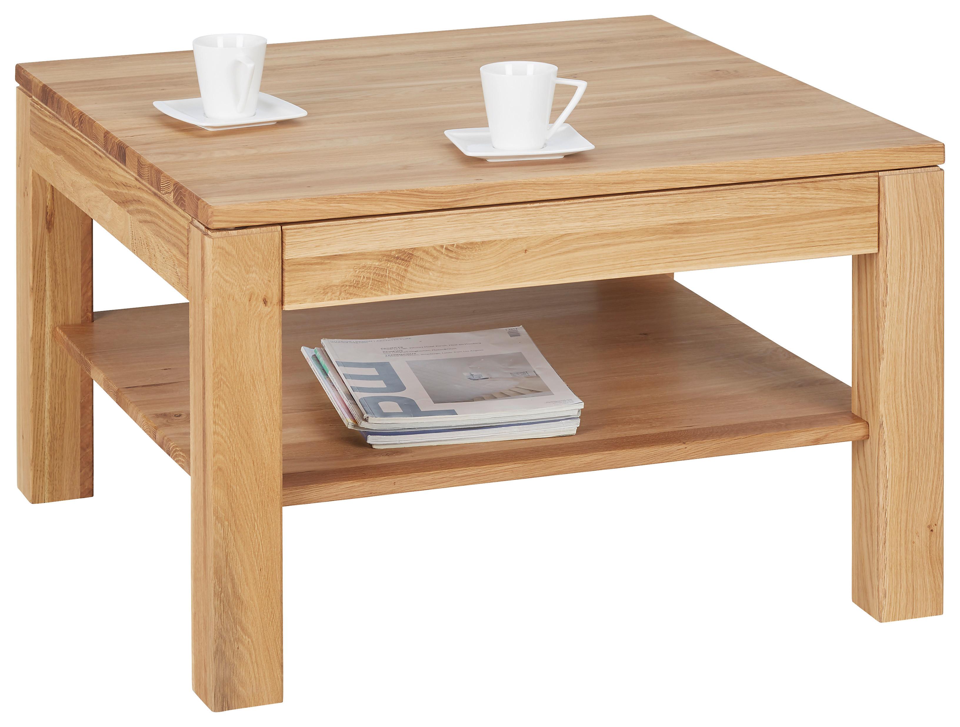 Klubska Mizica V Barvi Hrasta Costa Rica - barve hrasta, Konvencionalno, les (75/75/47cm) - Modern Living
