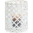 Lámpás Antonia - fehér, üveg/fa (11,5/11,5cm) - MÖMAX modern living