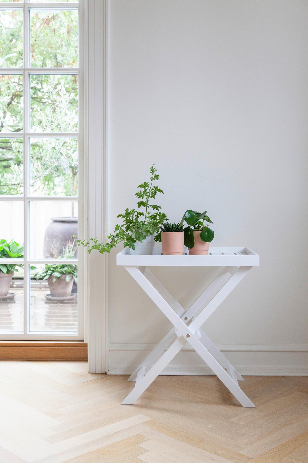Tabletttisch Tray Table Weiß Hochglanz - Weiß Hochglanz, KONVENTIONELL, Holz (60/40/65cm) - MID.YOU