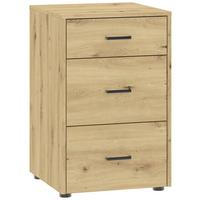 Unterbauschrank Kivo Eiche Artisan - Schwarz/Eiche Artisan, MODERN, Holzwerkstoff/Kunststoff (45/69,8/52,1cm) - Based