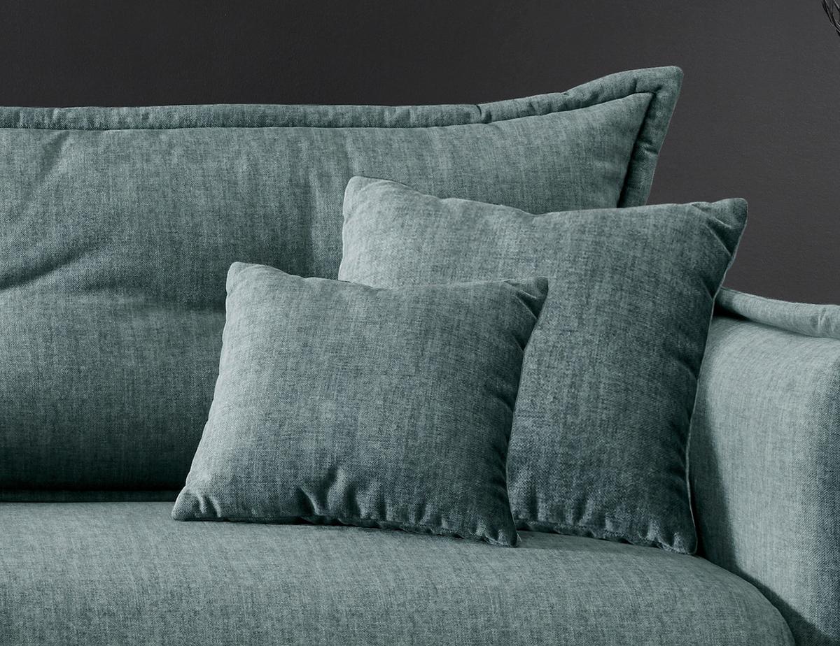 Wohnlandschaft Lava Hellblau Velours - Türkis/Schwarz, MODERN, Textil/Metall (180/255cm) - Livetastic