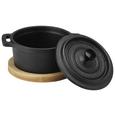 Servierpfanne Tapas inkl. Servierbrett - Schwarz/Naturfarben, MODERN, Holz/Metall (13/12/9cm) Servierpfanne Tapas inkl. Servierbrett - Schwarz/Naturfarben, MODERN, Holz/Metall (13/12/9cm)
