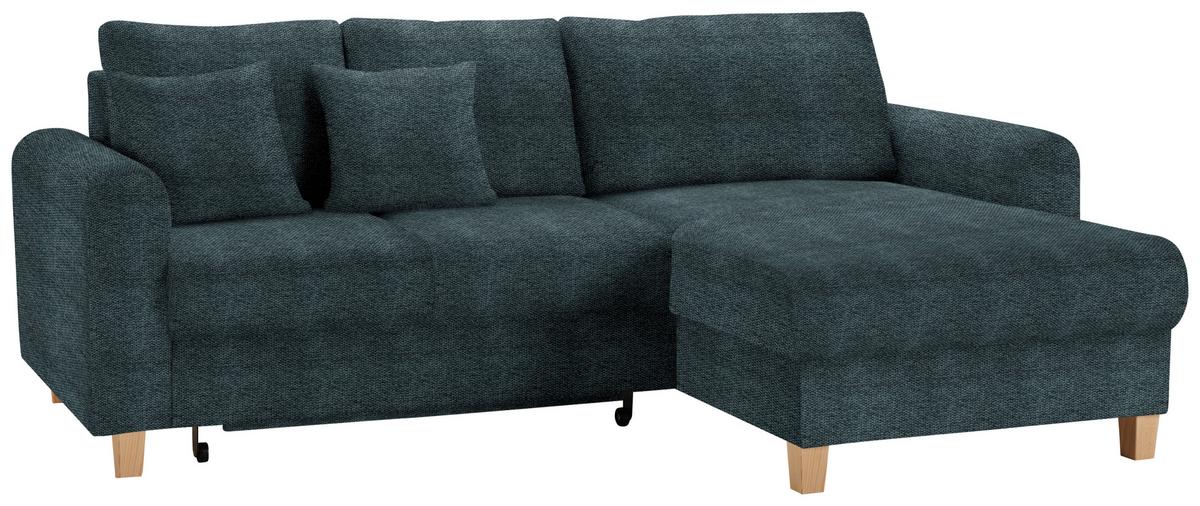 Kutna Garnitura Lille - svijetlo smeđa/boje petroleja, Moderno, tekstil/drvo (232/110/156cm) - Best Price