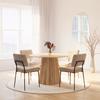 STOL ELIA - beige/svart, Modern, metall/trä (56/85/47cm) - Bessagi Home
