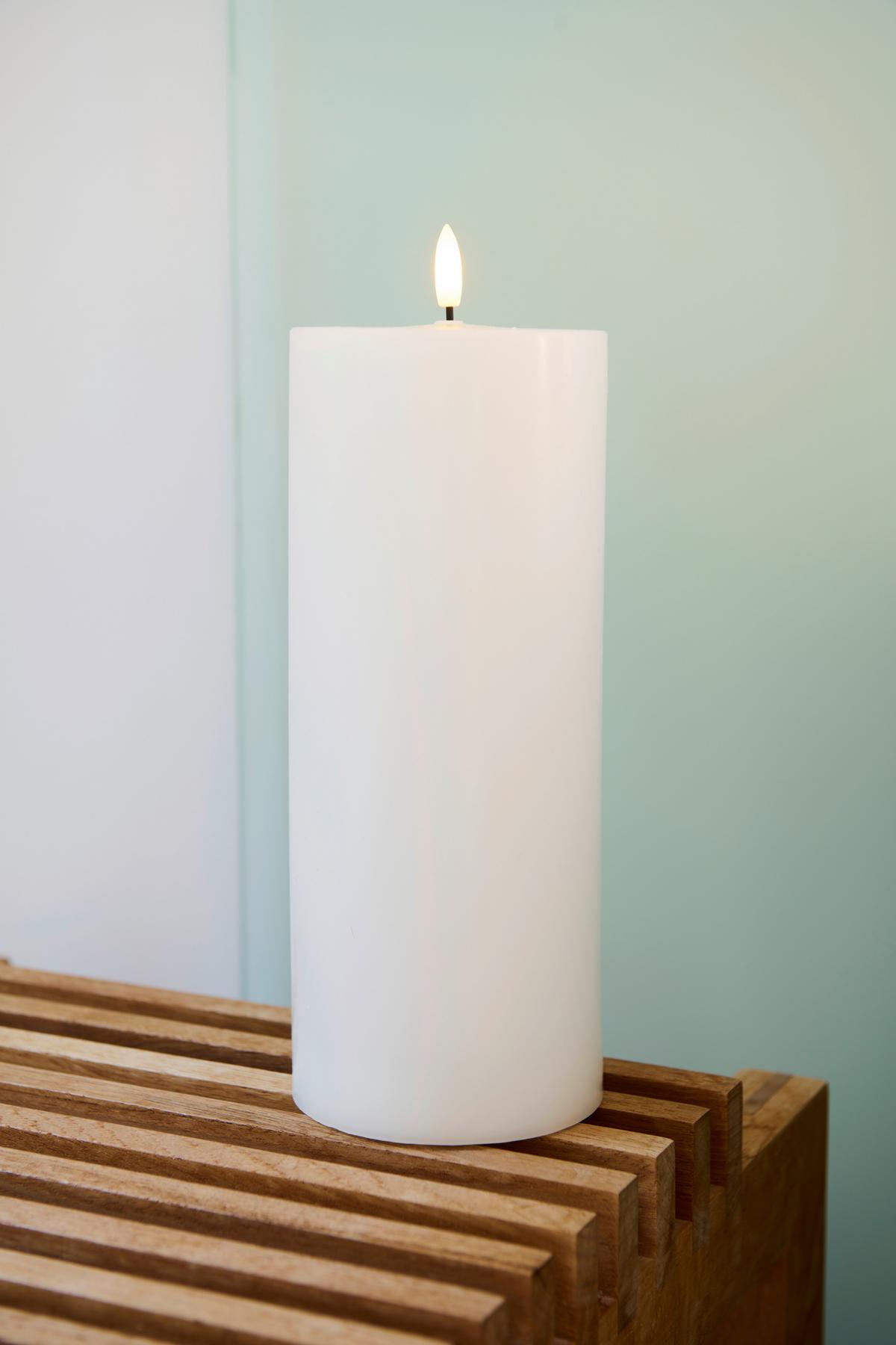 ŚWIECA LED 80636 SILLE - biały, Basics, materiały naturalne (10/25cm)