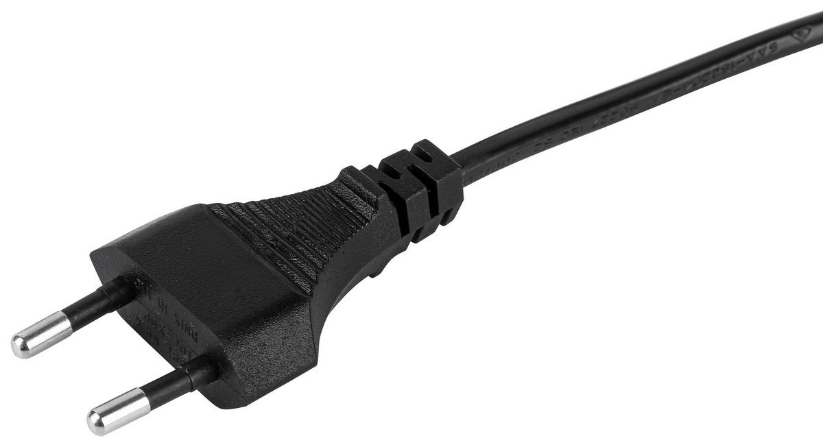 Netzkabel Dominik Schwarz ca. 500cm - Schwarz, Basics, Kunststoff (500cm)