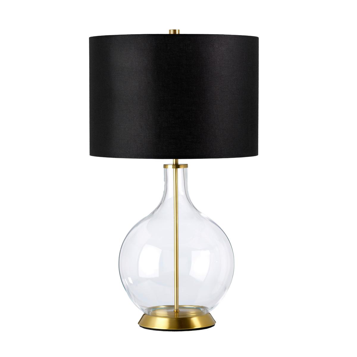 Stolna Svjetiljka Orb-Clear Crna - boje mjeda, Konvencionalno, staklo/metal (36/67cm)