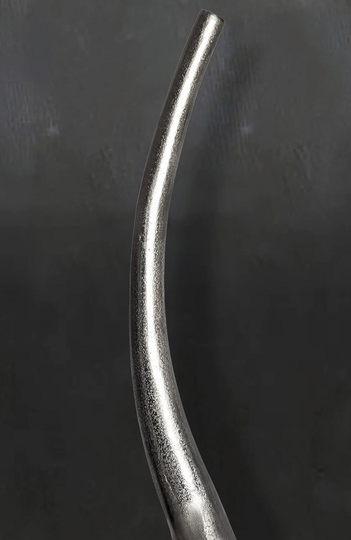 DEKOVASE DEKOVASE SPIRALE SILBER - Silberfarben, Design, Metall (48/100/10cm) - Livetastic
