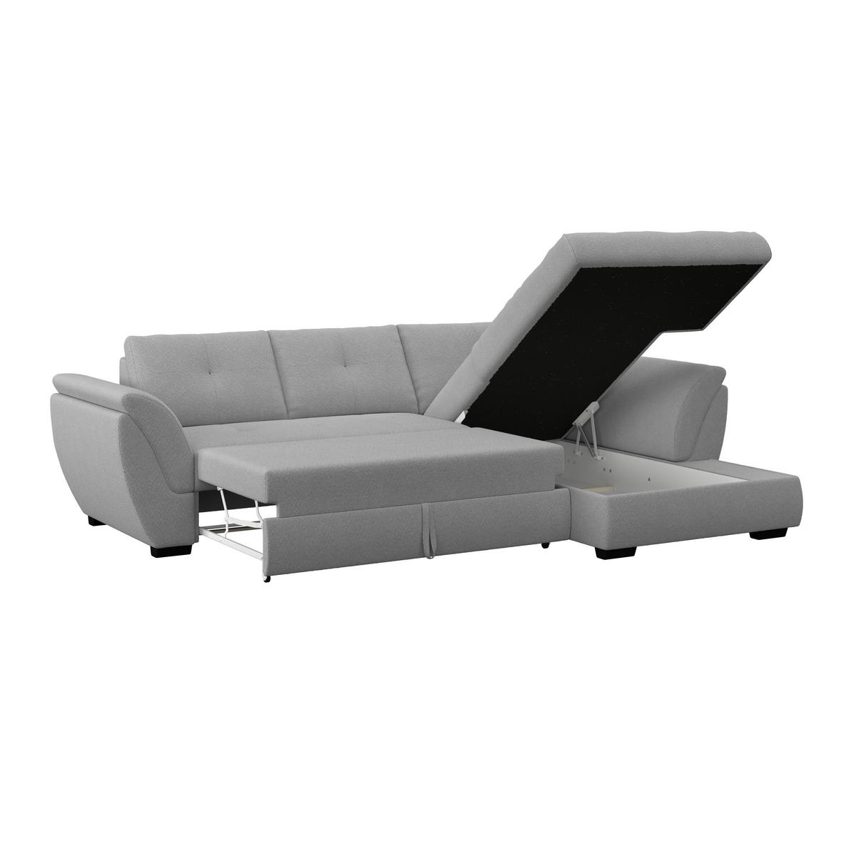 Kutna Garnitura Berisso - tamno siva/crna, Konvencionalno, tekstil (278/187cm) - Ondega