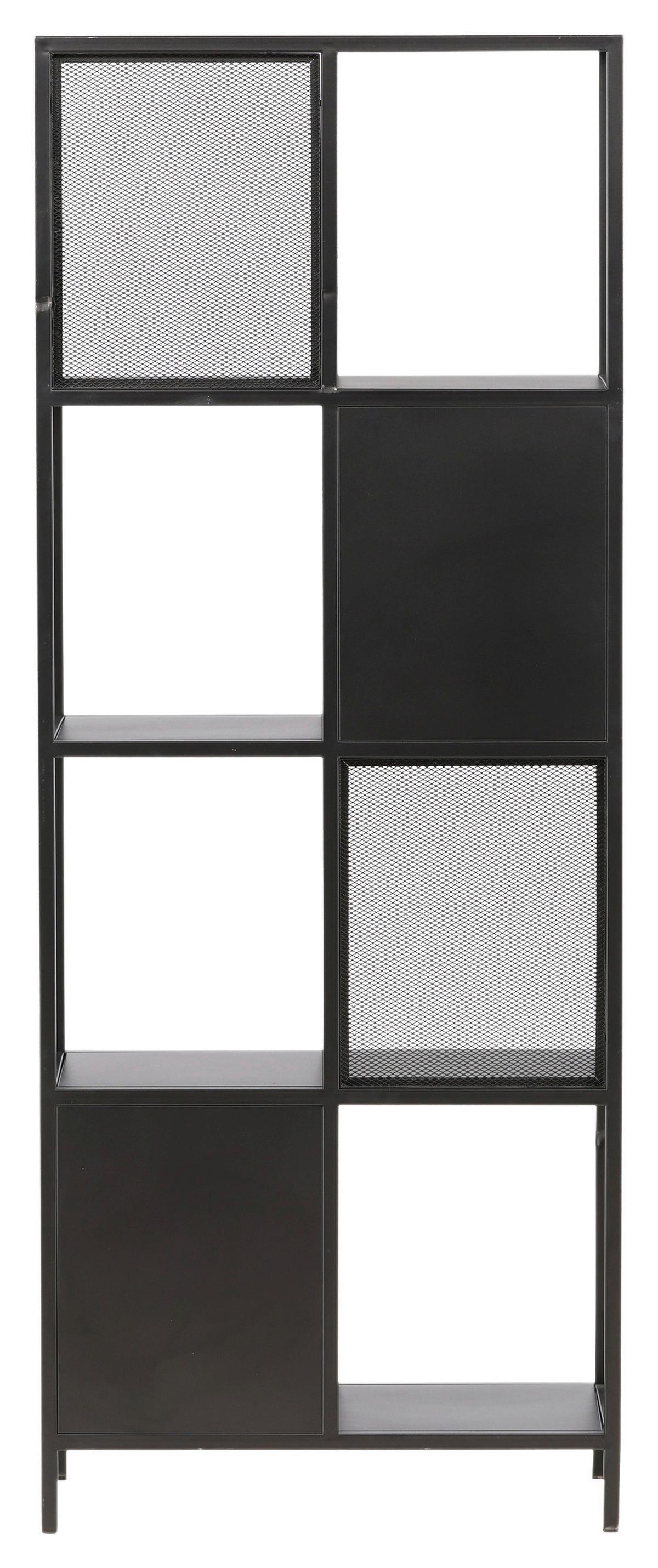 REGAL NETT - Schwarz, Design, Metall (70/180/35cm) - Livetastic