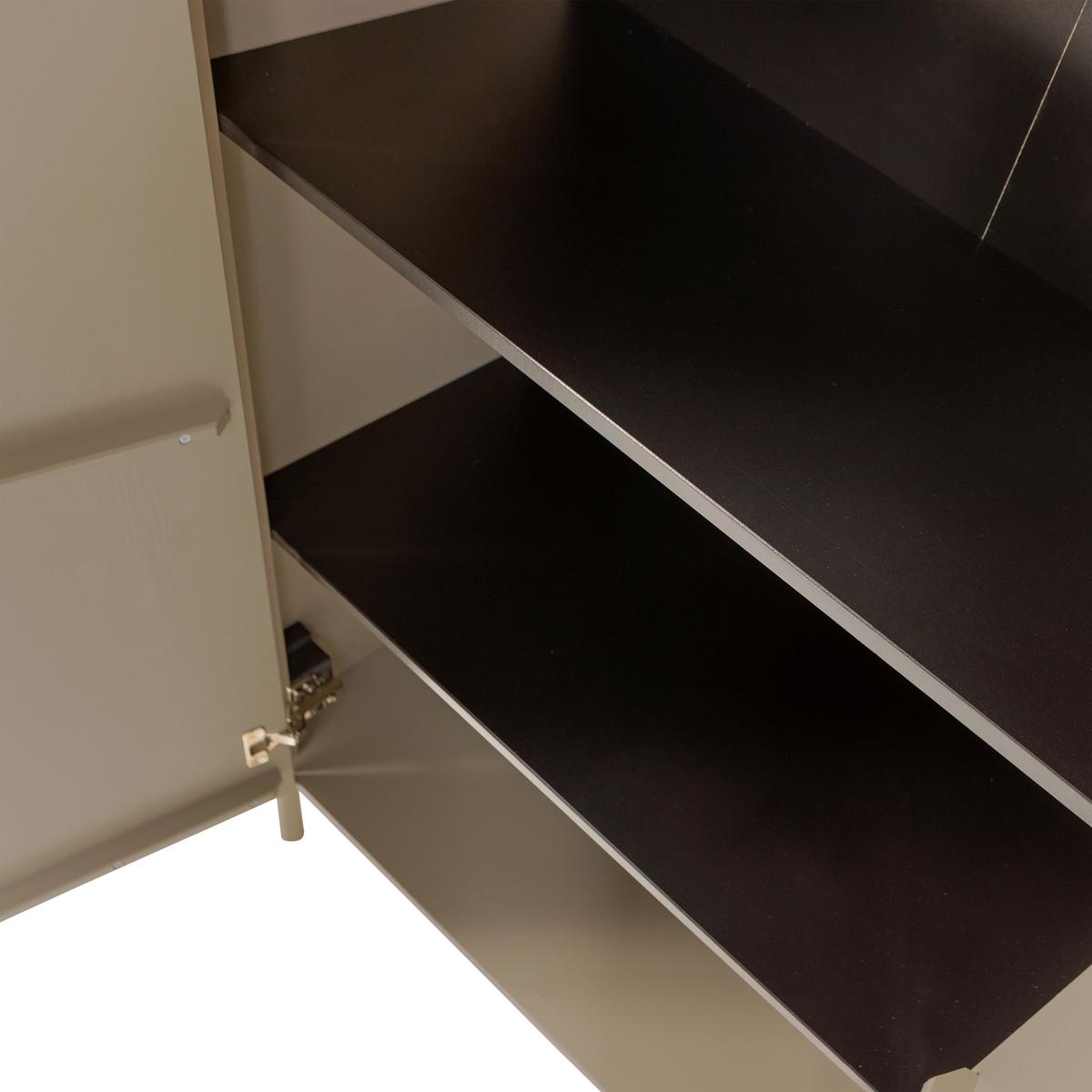 Schuhschrank Gunnar Schlammfarben B: 85 cm - Schlammfarben/Schwarz, Design, Holz/Metall (85/135/39cm) - Livetastic