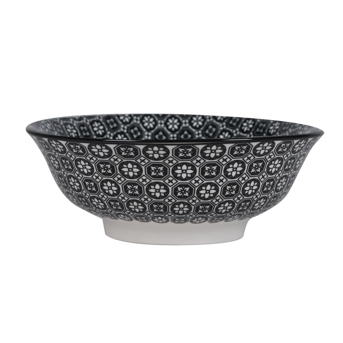 Suppenteller Shiva Schwarz/Weiß - Schwarz/Weiß, LIFESTYLE, Keramik (21/7,8cm) - Mömax