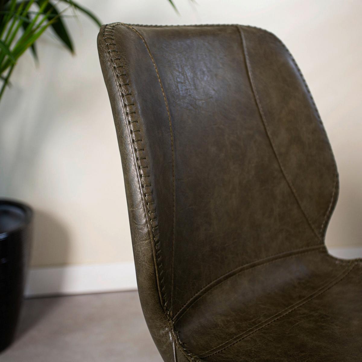 STUHL-SET BARONA - Dunkelgrün/Anthrazit, Design, Textil/Metall (44/80/55cm) - MID.YOU