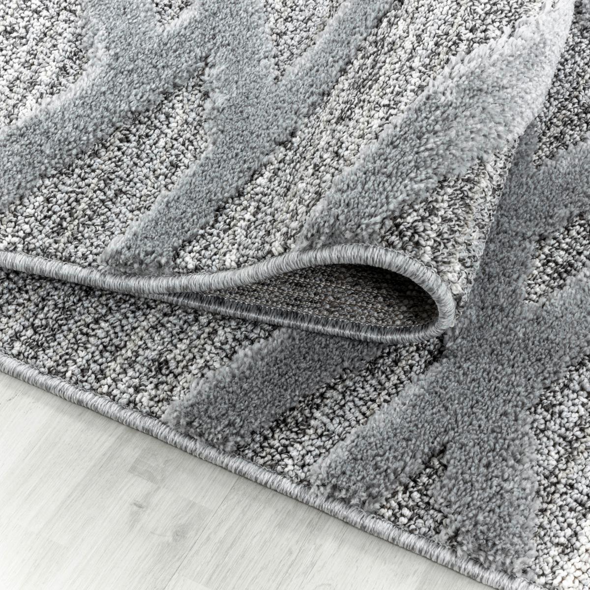 Webteppich Pisa 4706 Grau ca. 240x340cm - Grau, KONVENTIONELL, Textil (240/340cm) - Novel