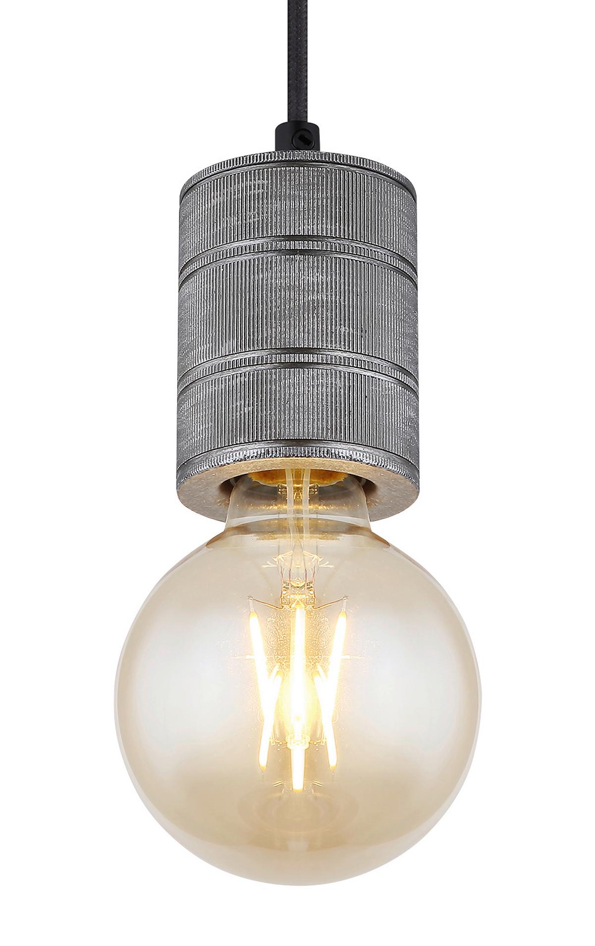 Hängeleuchte Freddy in Silberfarben max. 60 Watt - Silberfarben, Basics, Metall (12/160cm) - Globo