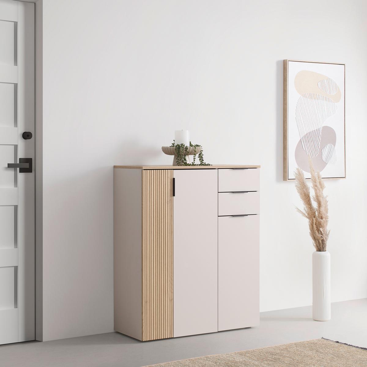 Cipelarnik Cannes - kašmir/boja hrasta, Moderno, pločasti materijal/plastika (90/110/40cm) - Modern Living