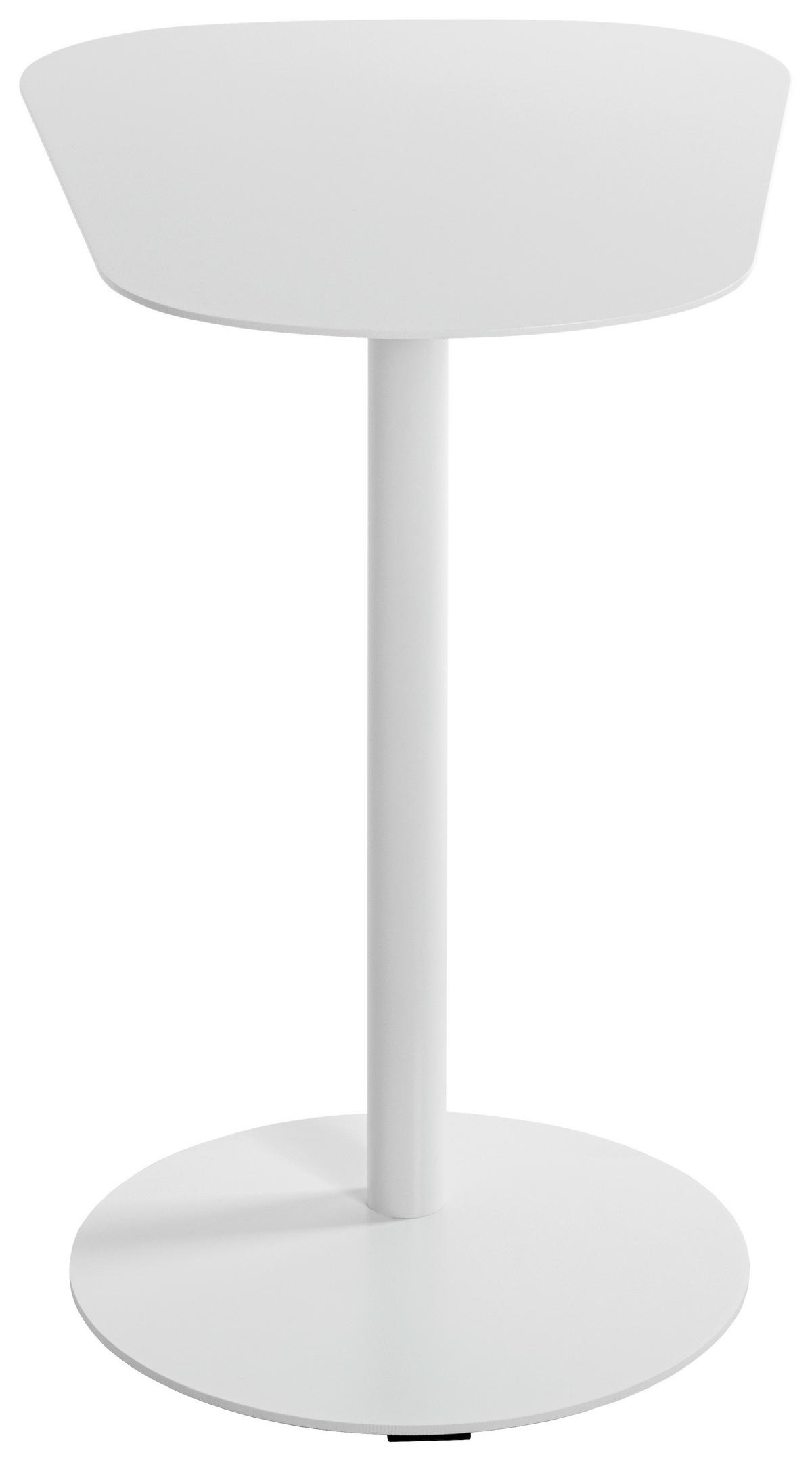 STOLIK BOCZNY CONNOR - biały, Trend, metal (53/38/60cm)