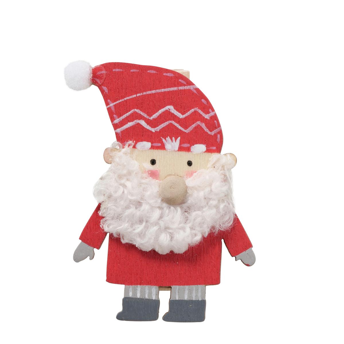 Dekoclip Monti I Multicolor 6-tlg. - Multicolor, Konventionell, Holzwerkstoff/Textil (5,5/1,7/5,5cm) - Modern Living