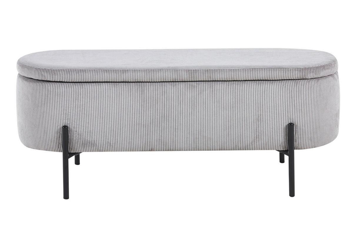 Klop Cord, Svetlo Siva - črna/svetlo siva, Moderno, kovina/tekstil (110/44/40cm) - Livetastic