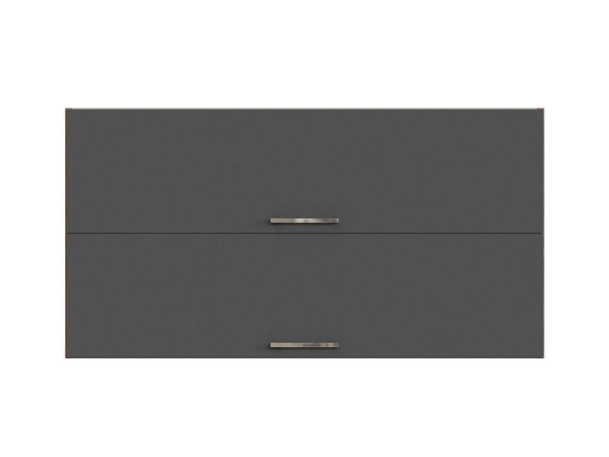 Held Küchenoberschrank ca. 110 cm Anthrazit/Eiche - Chromfarben/Anthrazit, MODERN, Holzwerkstoff/Metall (110/57/34cm) - Held