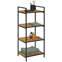 Etajeră AZRA II - culoare natur/negru, Modern, materiale naturale/metal (39/95/32,5cm) - Modern Living