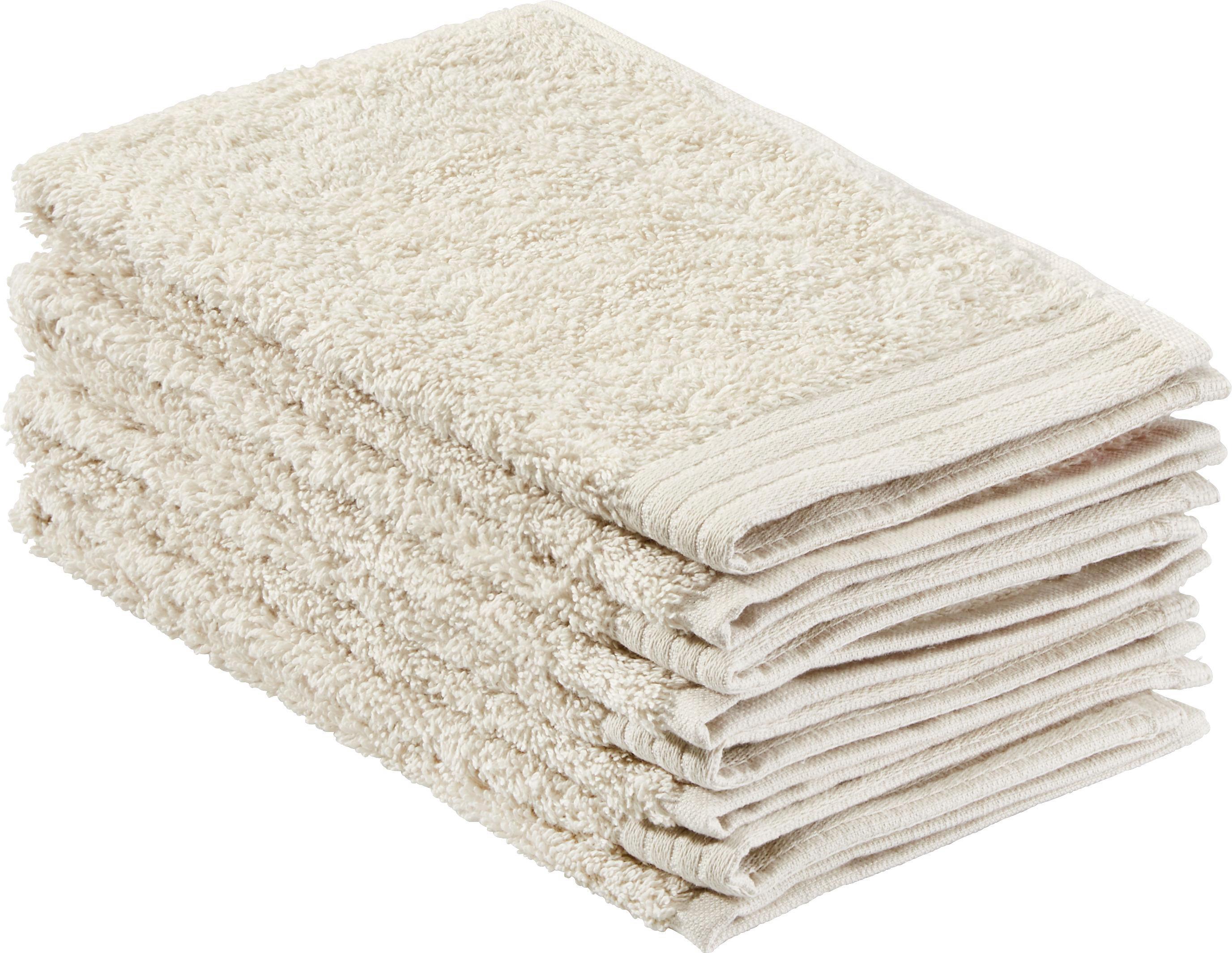 Gästetuch Dolly ca.30x50cm - Naturfarben, KONVENTIONELL, Textil (30/50cm) - Bessagi Home