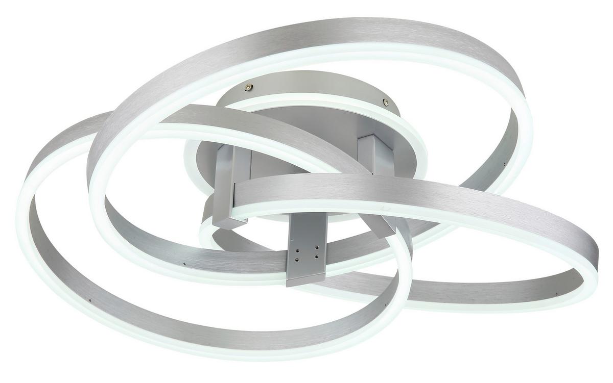 Stropna Led-svetilka Herwig, S Sijalko - siva/opal, Design, kovina/umetna masa (60/57,5/20cm)