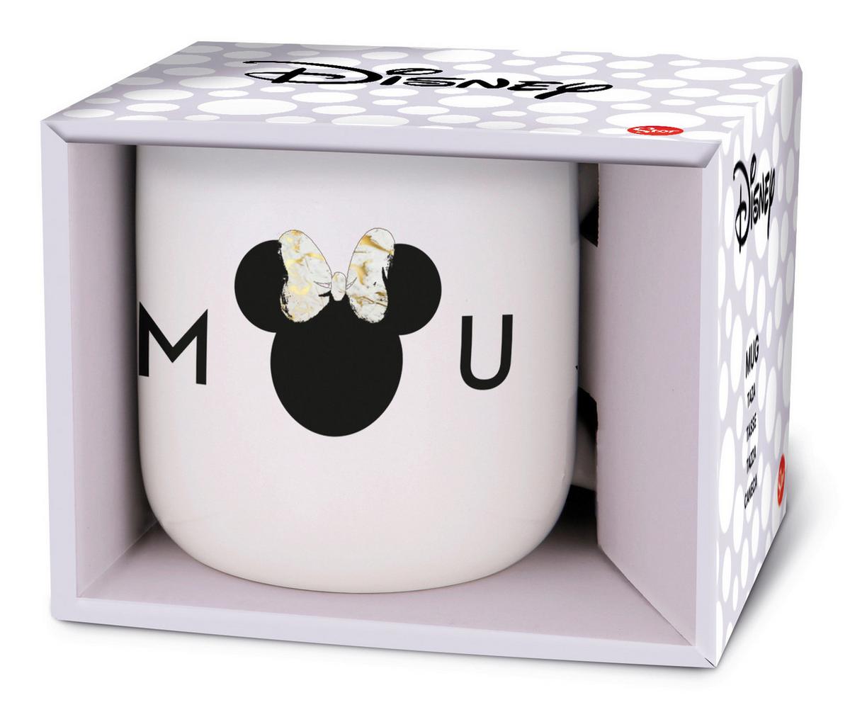 KUBEK DO KAWY 260 - MICKEY&MINNIE - czarny/biały, Trend, ceramika (13/10/10cm) - Disney