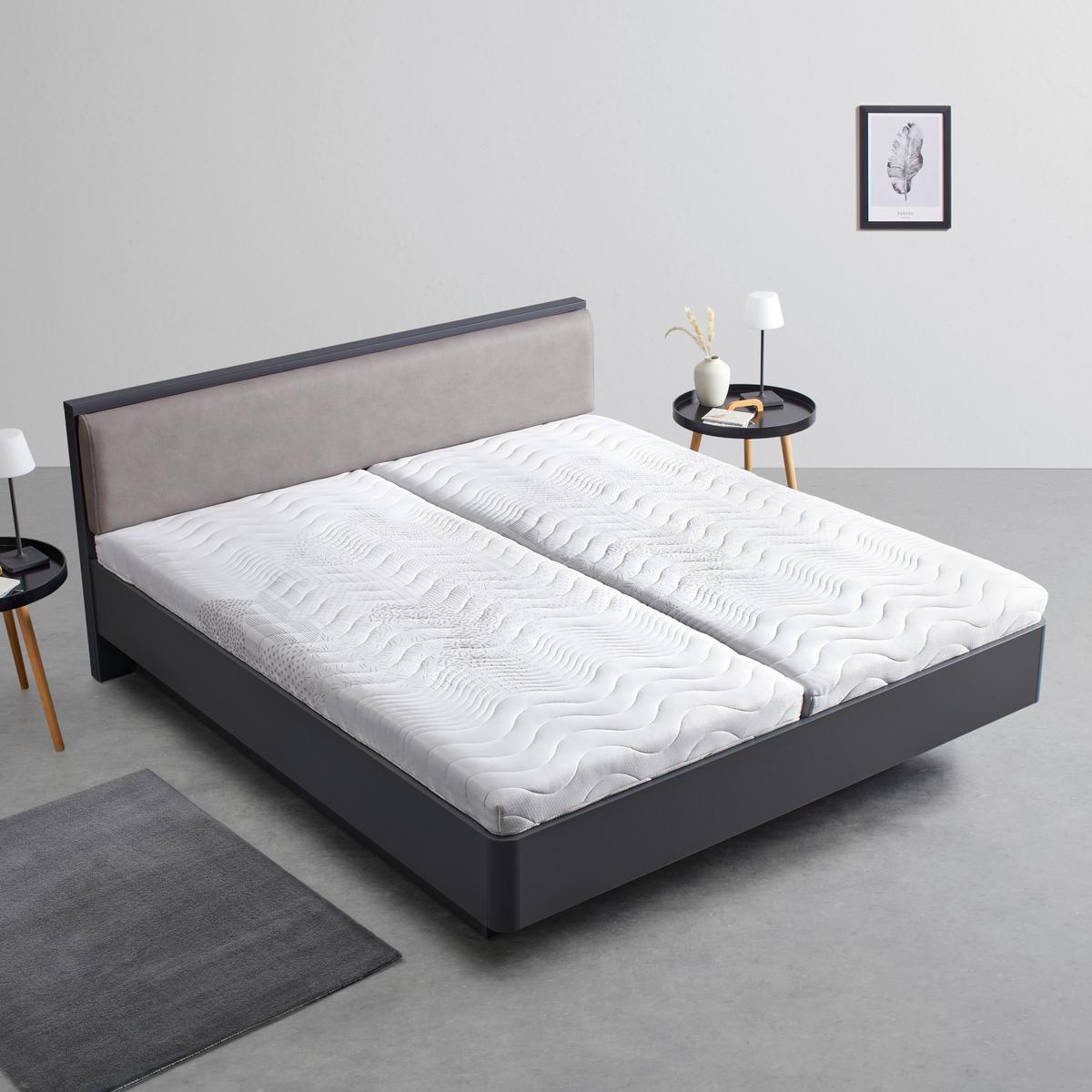 Ágykeret Kárpitozott Fejvéggel Mariello - cappuccino/antracit, Modern, textil/fa (180/200cm) - Bessagi Home