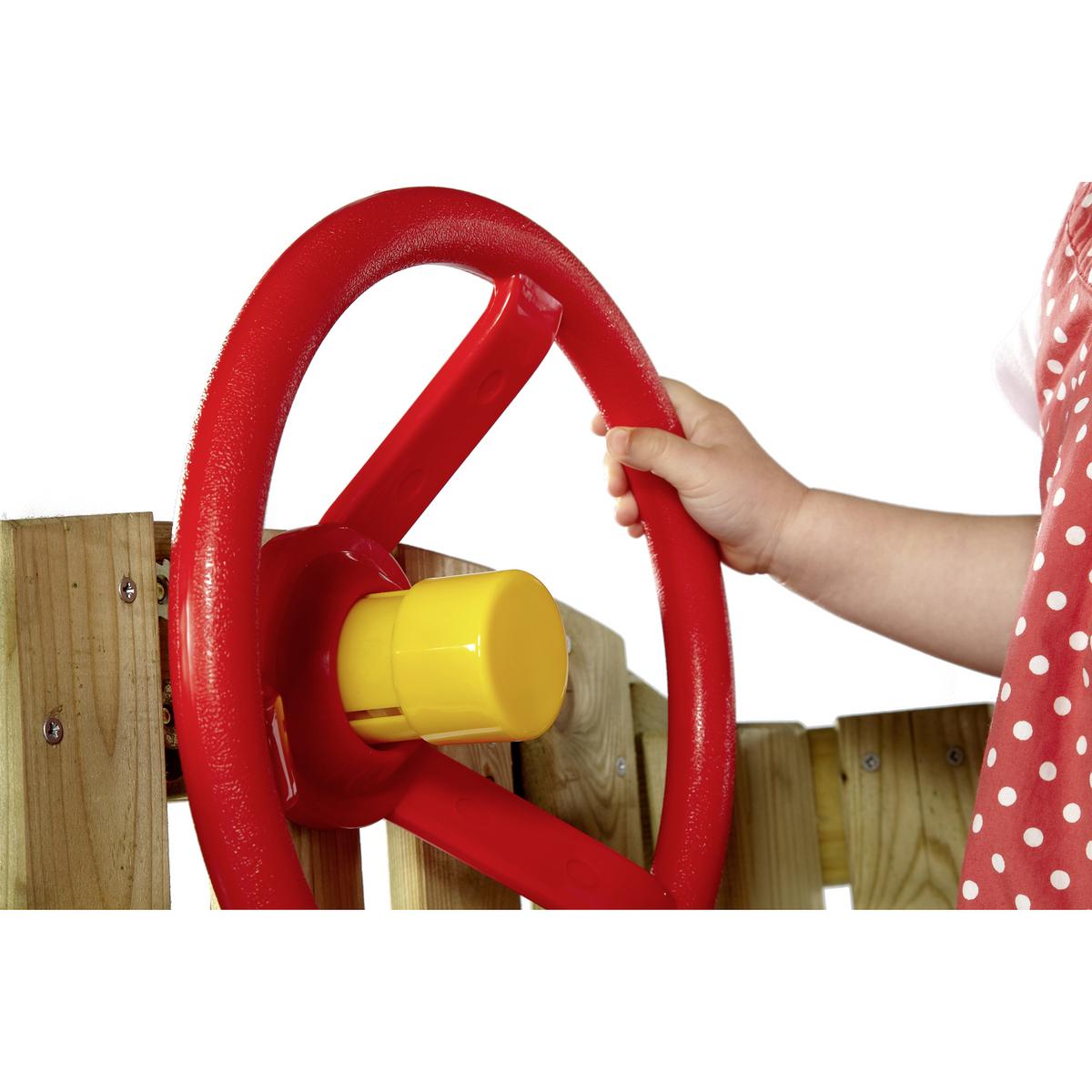 Spielturm Plum aus Holz/Kunststoff - Fichtefarben/Gelb, Basics, Holz/Kunststoff (244/162/123cm)